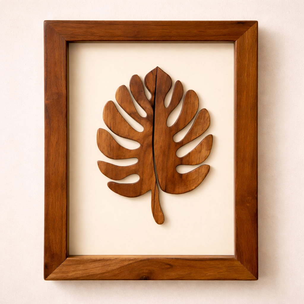 Coconut Leaf Art Frame – Monstera