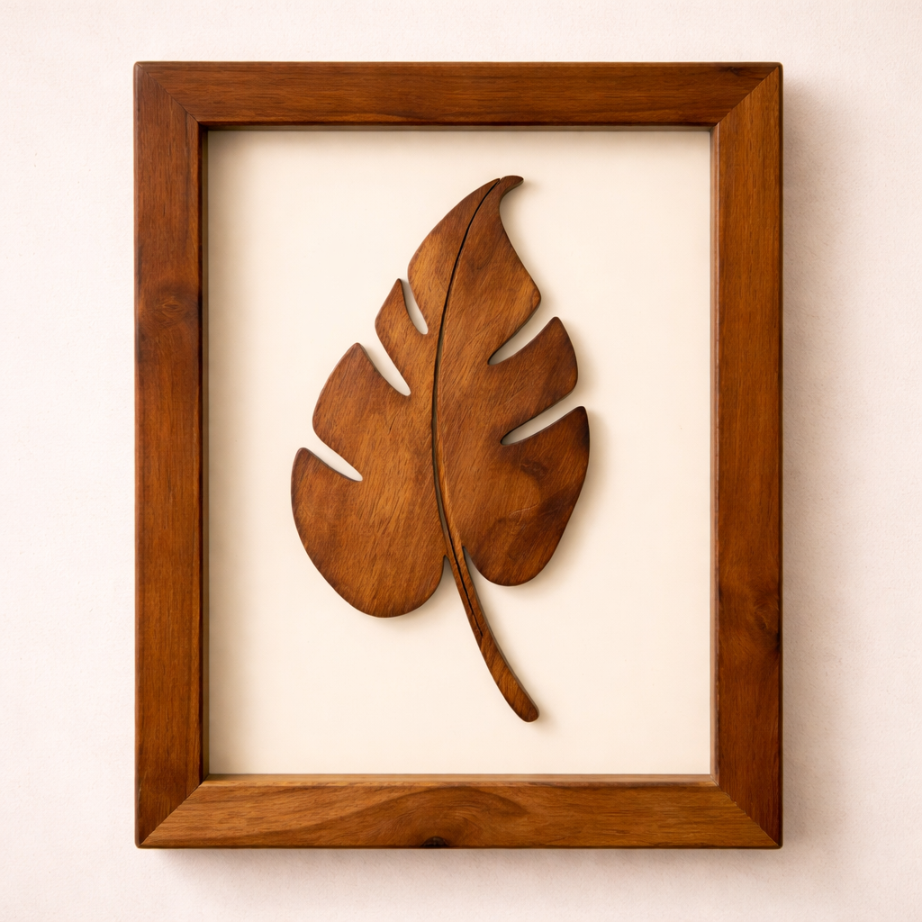 Coconut Leaf Art Frame – Split Leaf